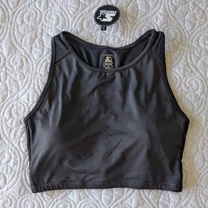 Black Starter Cropped Top Sports Bra Brami in a Misses size Large